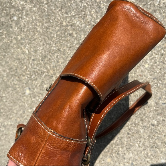 Patricia Nash Large Brown Leather Tote Bag Tan Suede Interior EUC - Picture 5 of 6